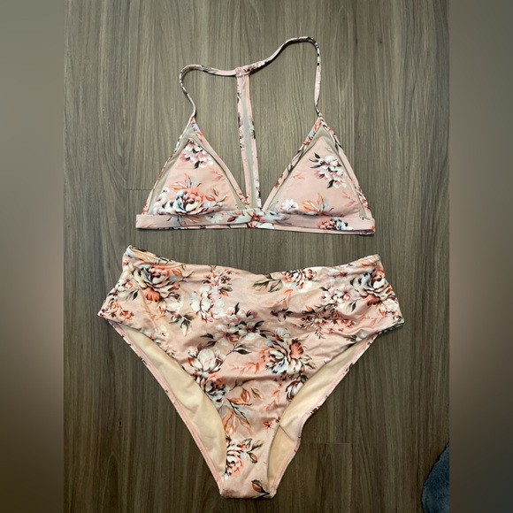 Merona Women’s high waist 2 piece Floral Print Bikini Set size XL - Picture 5 of 7
